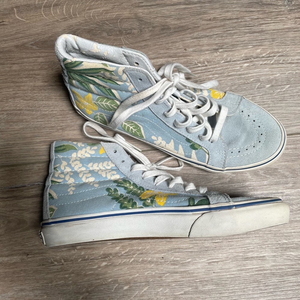 Vintage Limited Edition Tropical Floral High-Top Sneakers
